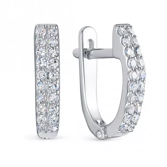 Серьги с бриллиантами из золота