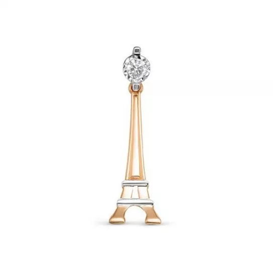 Подвеска с фианитом из золота