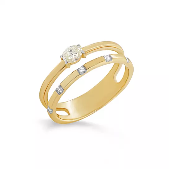 Кольцо с бриллиантами из золота