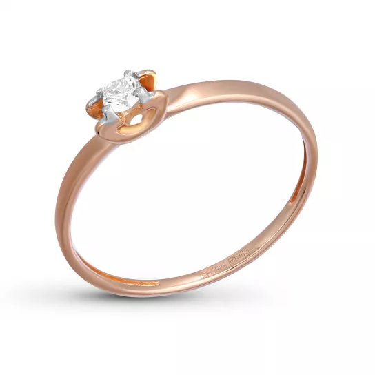 Кольцо с бриллиантами из золота