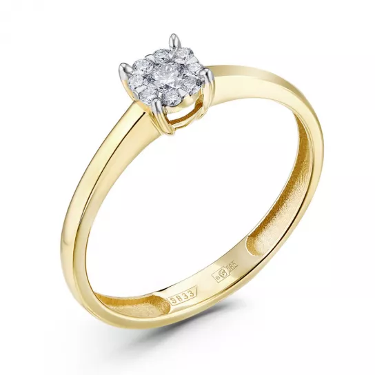 Кольцо с бриллиантами из золота