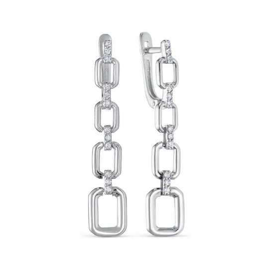 Серьги с бриллиантами из золота