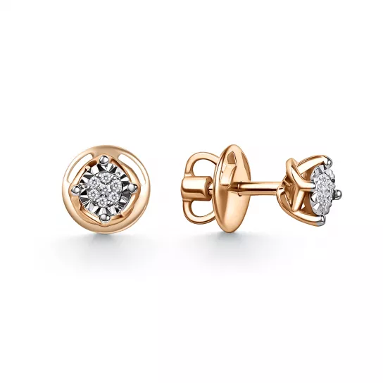 Пусеты с бриллиантами из золота