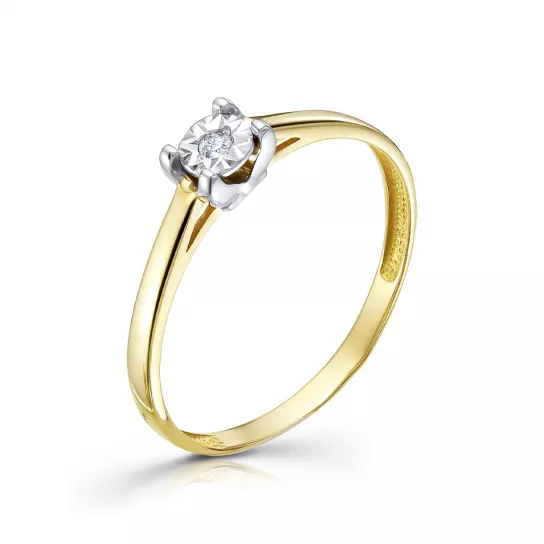 Кольцо с бриллиантами из золота