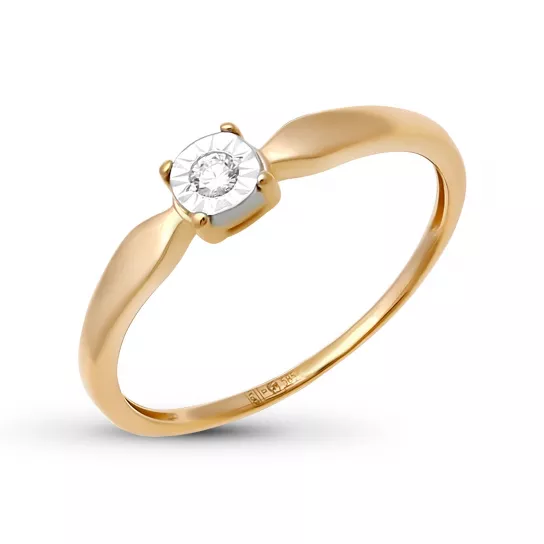 Кольцо с бриллиантами из золота