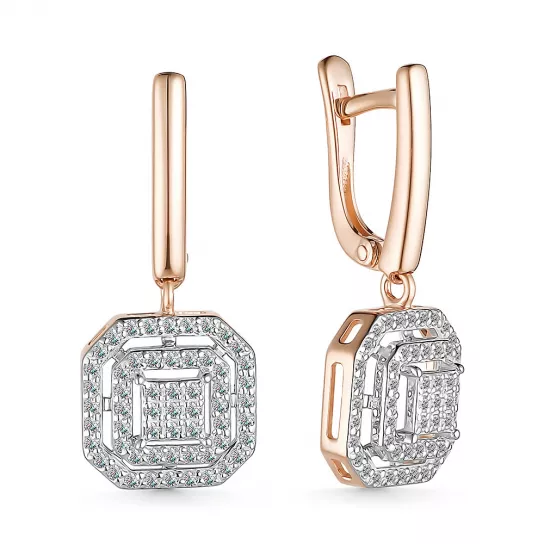 Серьги с бриллиантами из золота